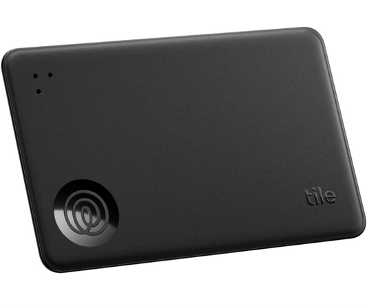 Tile by Life360 Slim (2024) Wallet Finder, Bluetooth Tracker for Luggage Tags and Passports, iOS and Android Compatible, Phone Finder, Pack of 1 in Black